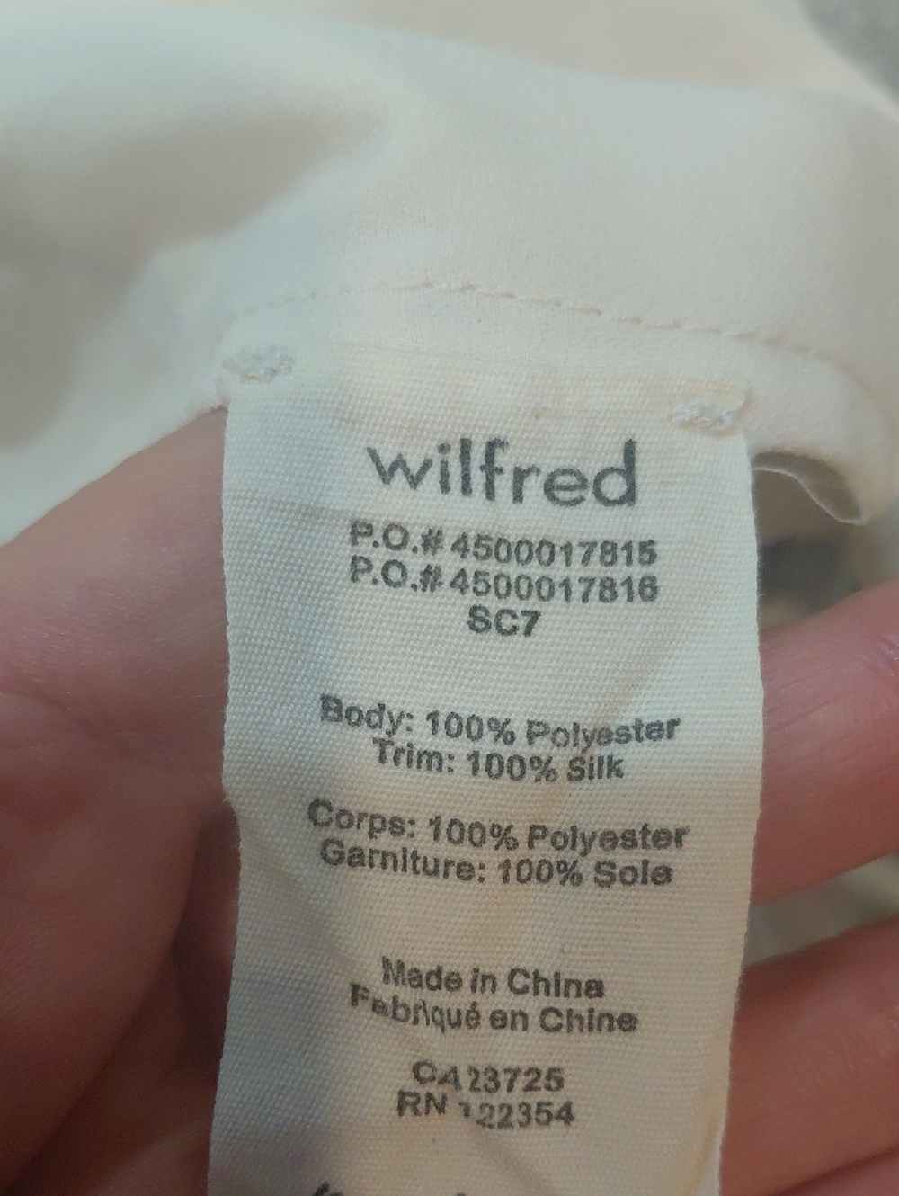 Wilfred Cream Top with Leopard Print Trim - Picture 7 of 8